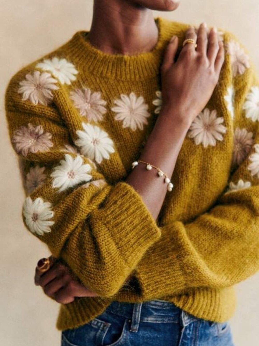 Sezane Suzon Jumper Olive Green XS